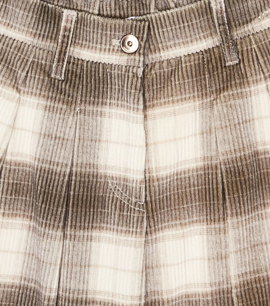 Brunello Cucinelli Kids - Checked corduroy shorts