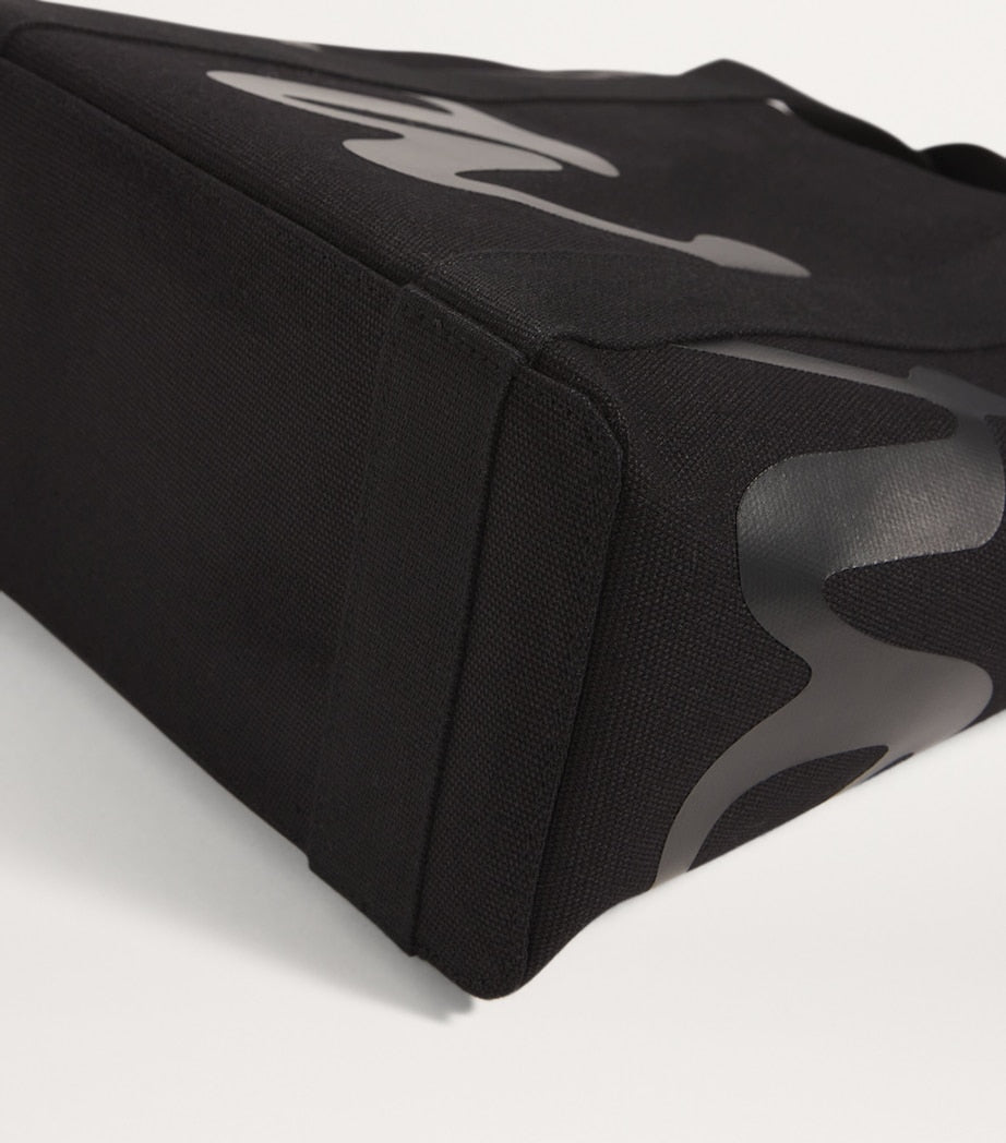 Harrods Black Mini Cotton Logo Tote Bag