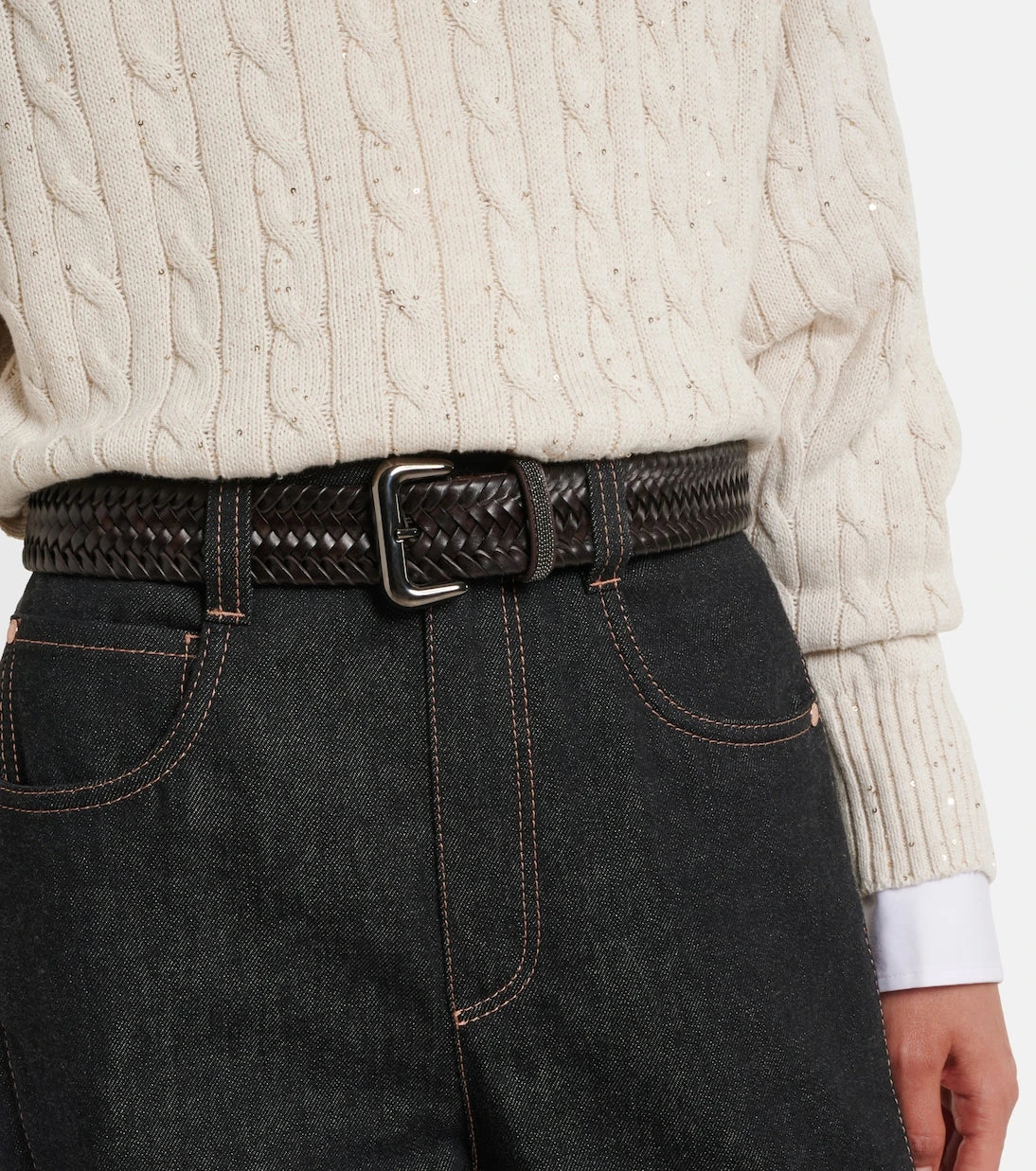 Brunello Cucinelli - Monili braided leather belt