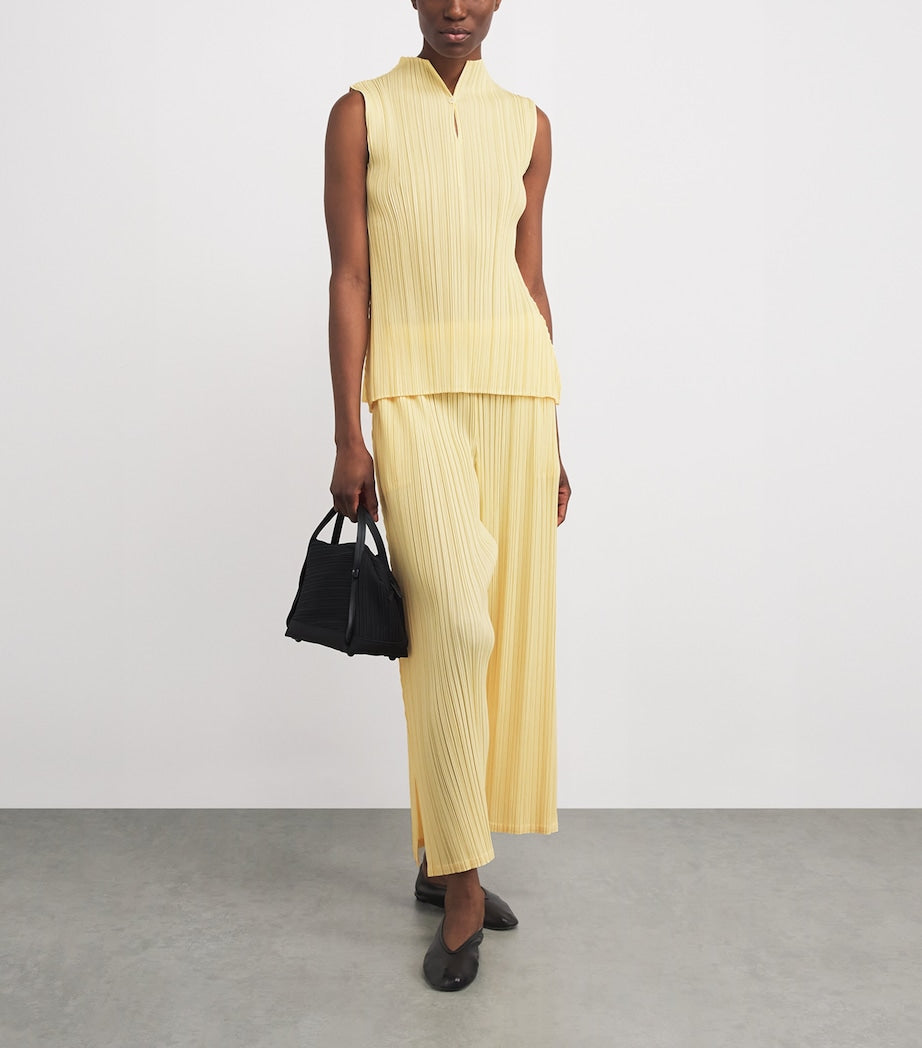 Pleats Please Issey Miyake Orange Mellow Pleats Top