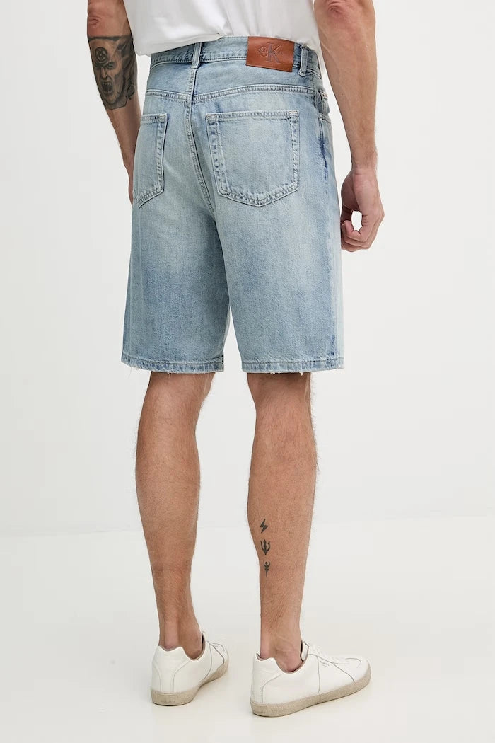 Calvin Klein Jeans erkek kısa pantolon, keten karışımlı