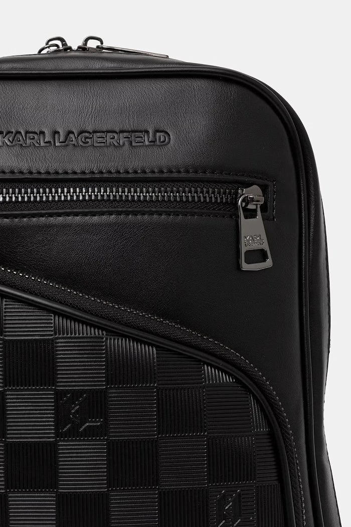 Karl Lagerfeld erkek suni deri omuz çantası