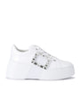 Roger Vivier White Leather Viv Skate Platform Sneakers