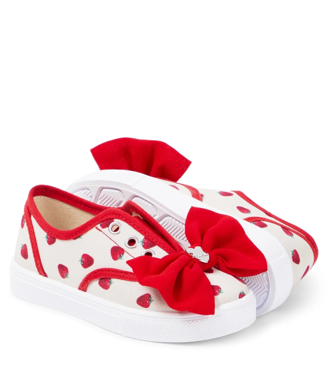 Monnalisa - Bow-detail printed sneakers