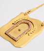Nada Ghazal Yellow Gold and Pink Sapphire Doors of Self Love Necklace
