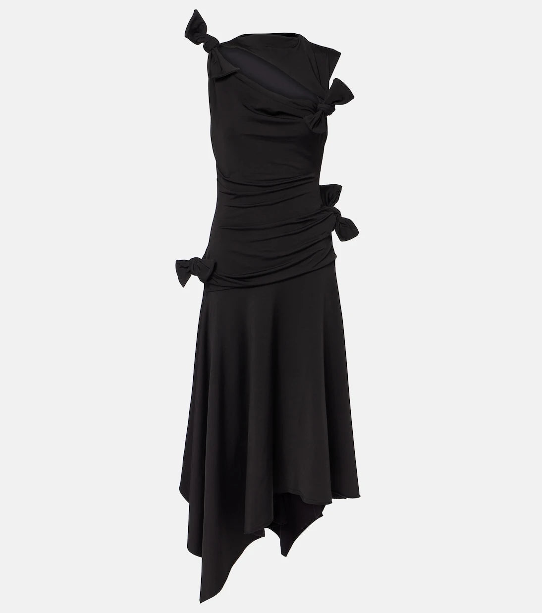Acne Studios - Enouk asimetrik drapeli midi elbise