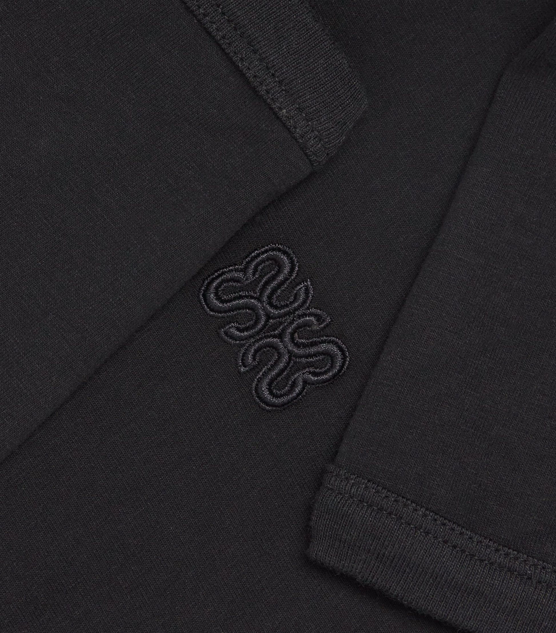 Sandro Paris Black Stretch-Cotton Logo Crop Top