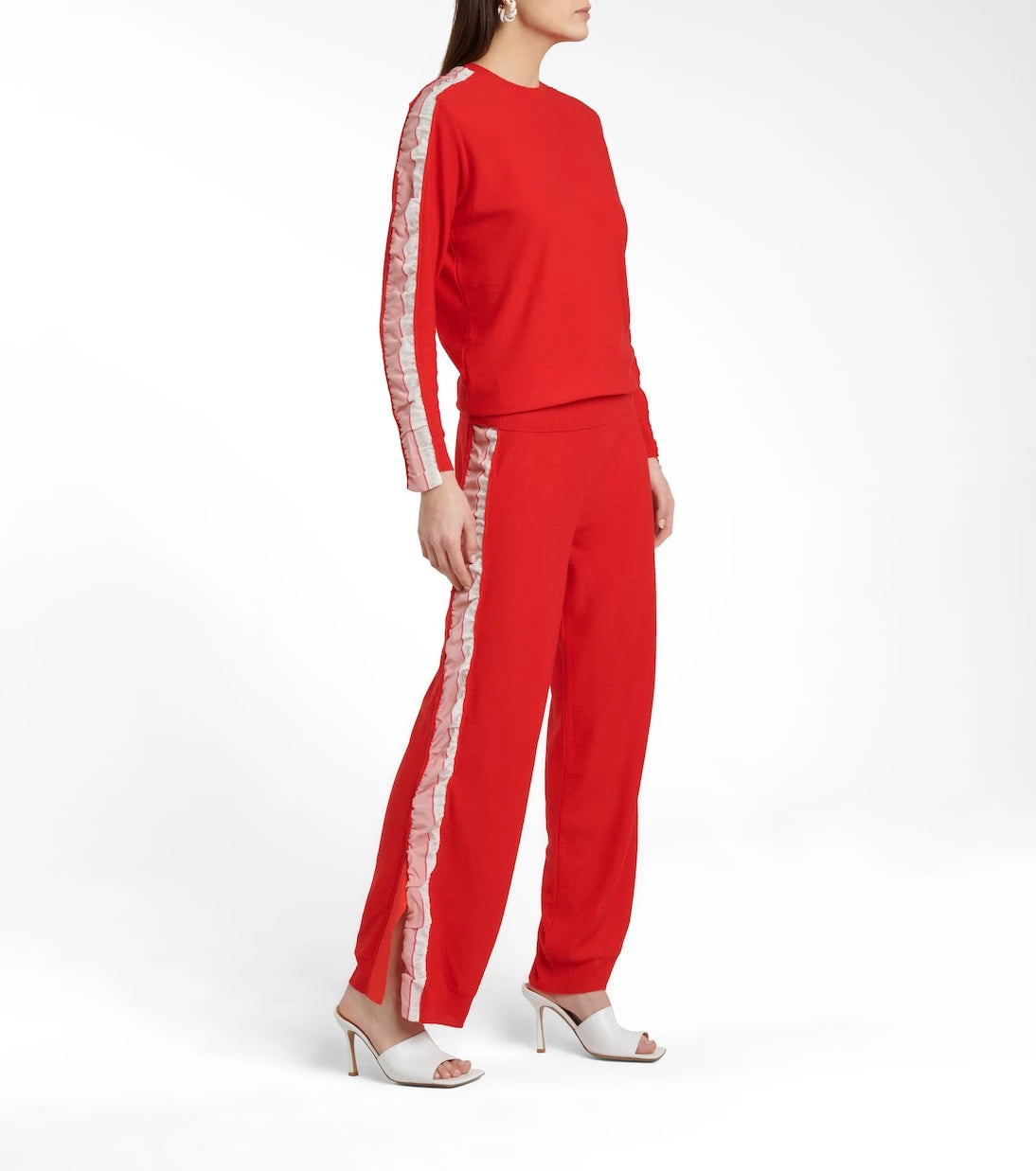 Stella McCartney - Silk-trimmed wool sweatpants
