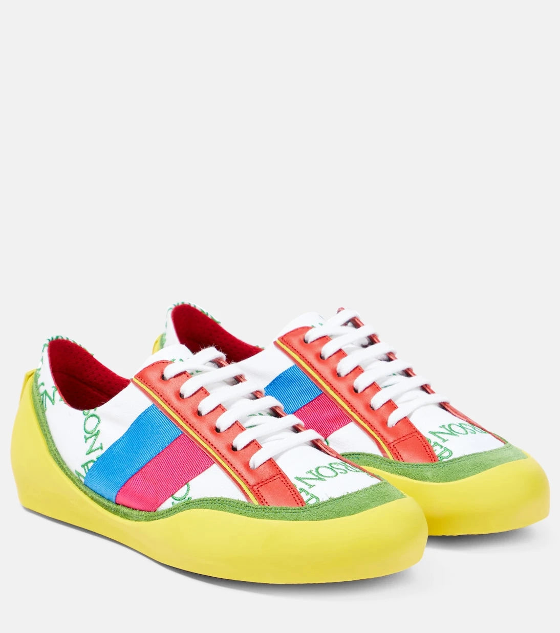 JW Anderson - Bubble colorblocked canvas sneakers