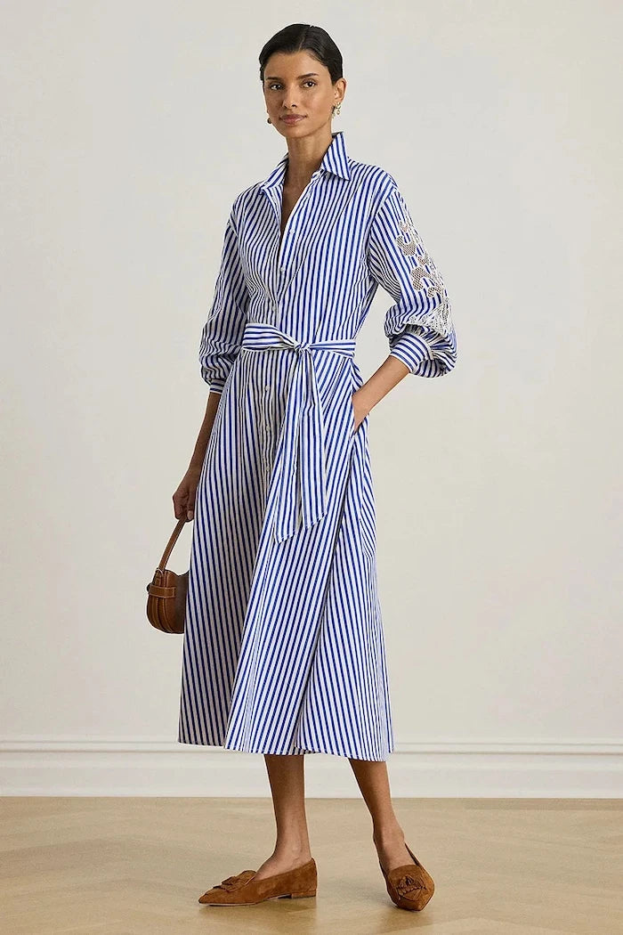 Памучна рокля Lauren Ralph Lauren