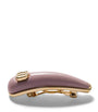 Pink Patent Leather Logo Hair Clip