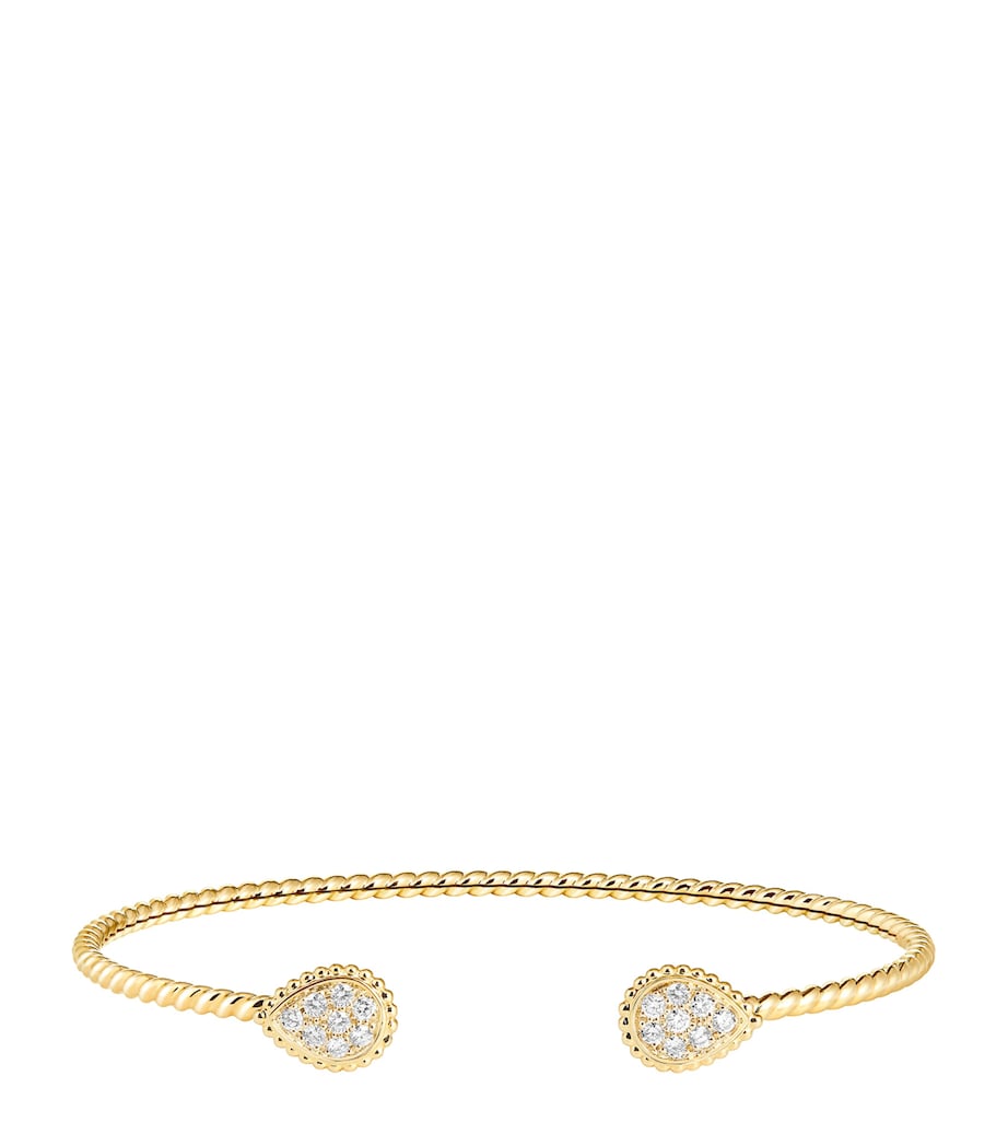 Yellow Gold and Diamond Serpent Bohème Bangle