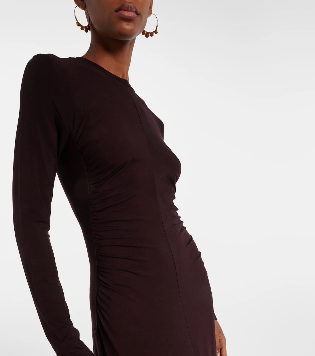 Vince - Ruched jersey maxi dress