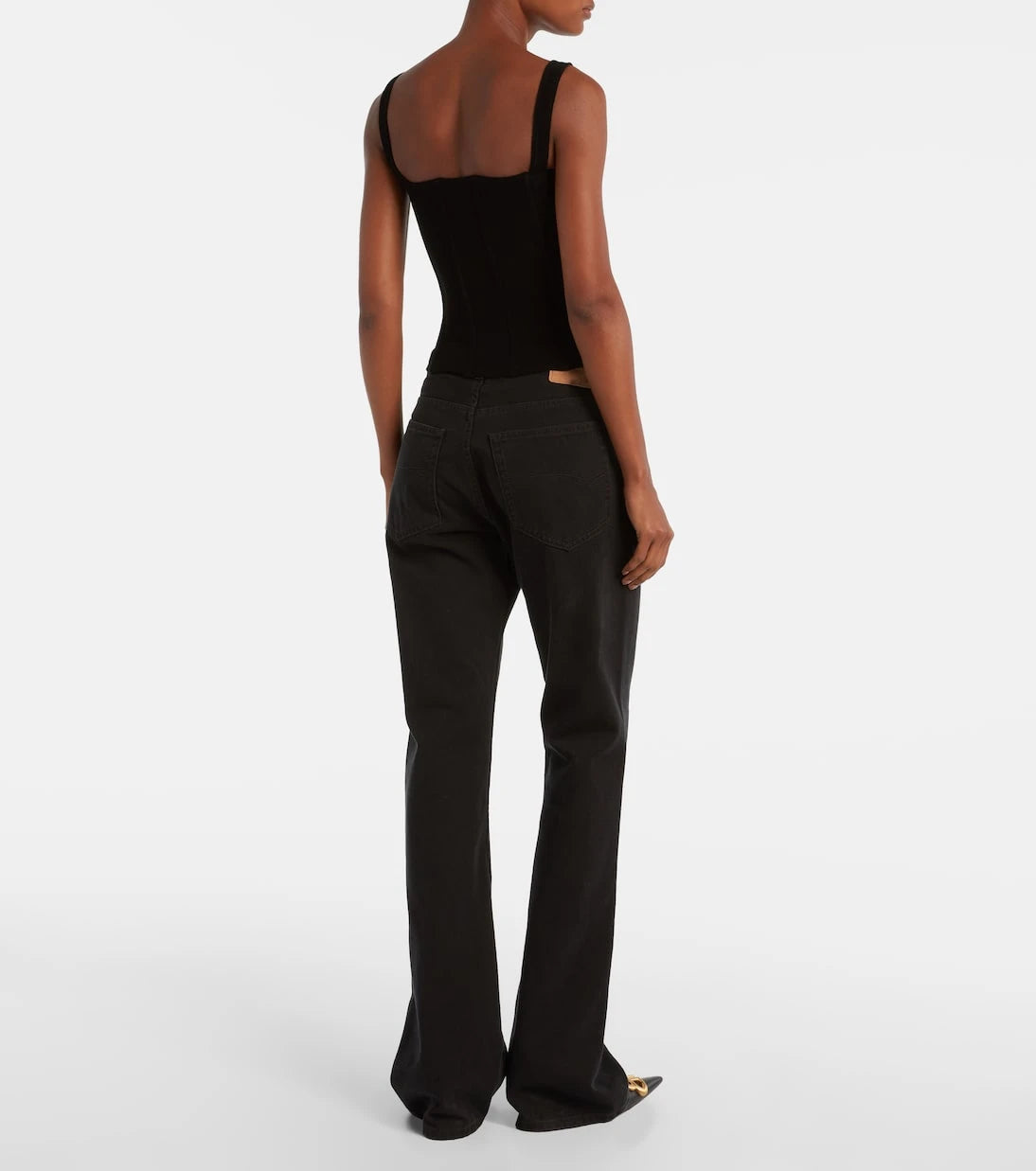 Balenciaga - Cotton-blend velvet corset top