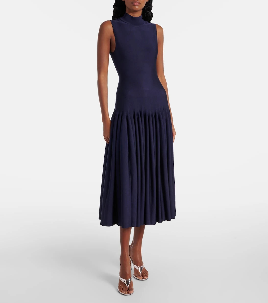 Alaïa - فستان ميدي بتصميم جوديه
