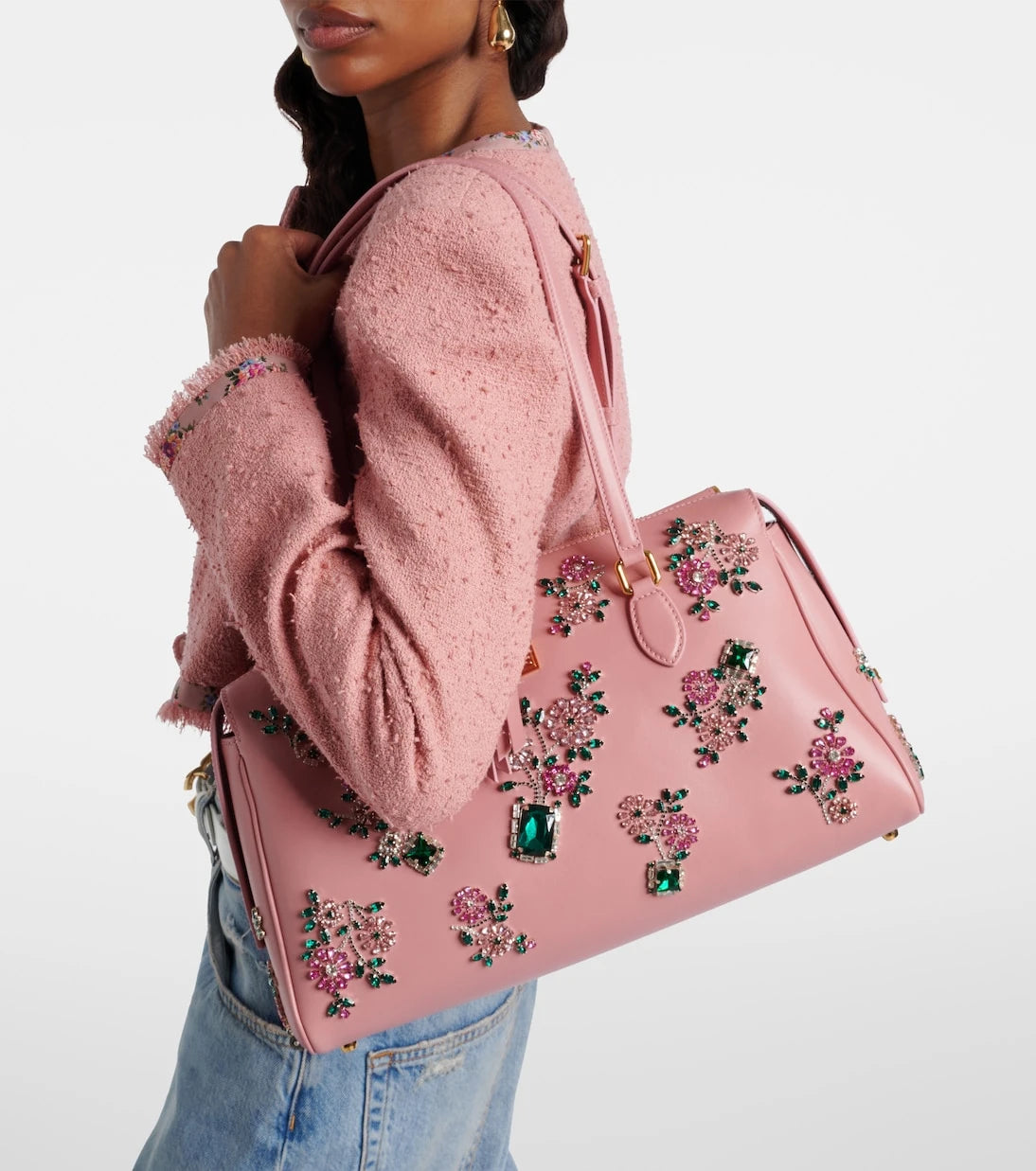 Dolce&Gabbana - Vittoria Large embellished leather tote bag
