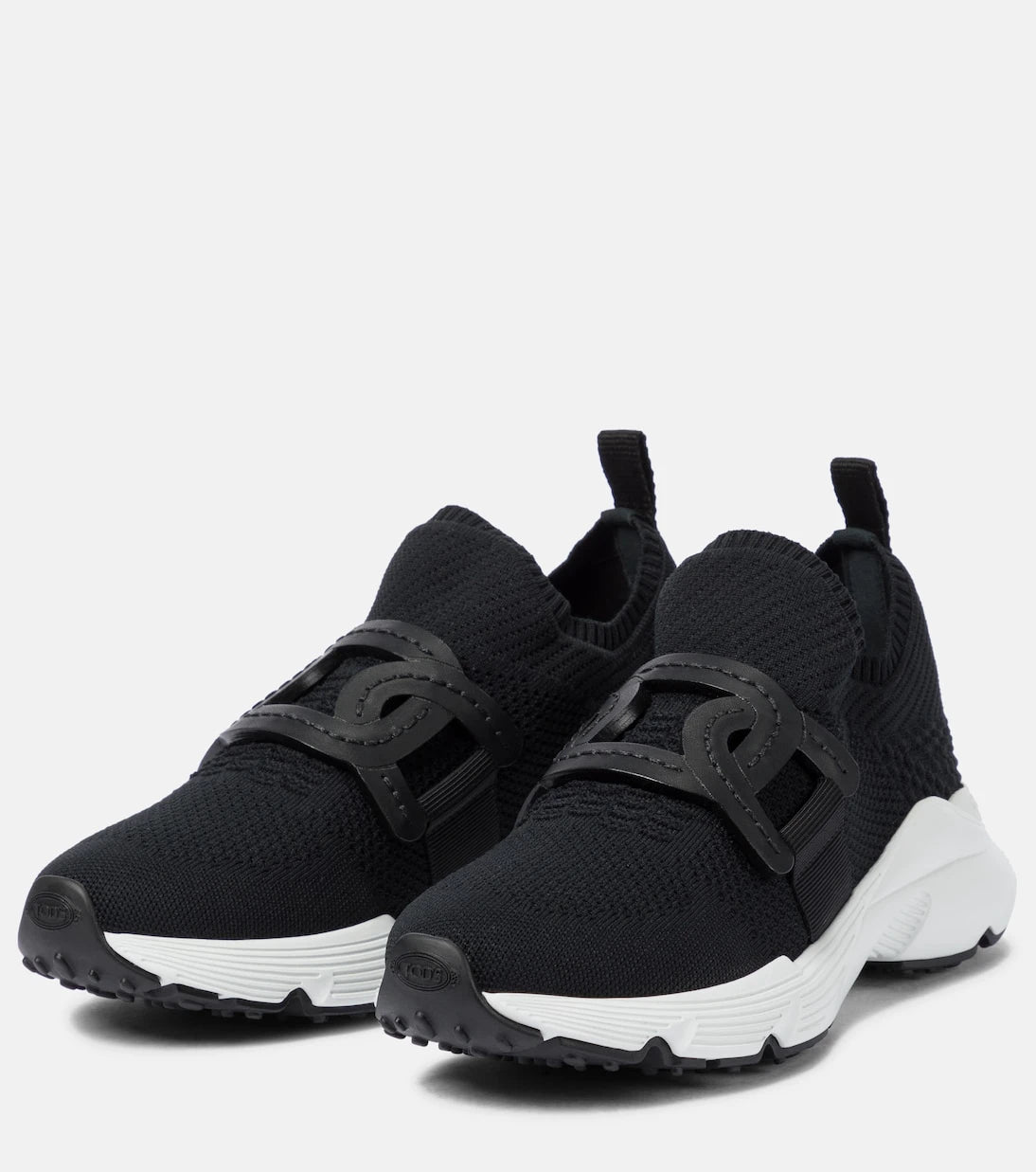 Tod's - Leather-trimmed knit sneakers