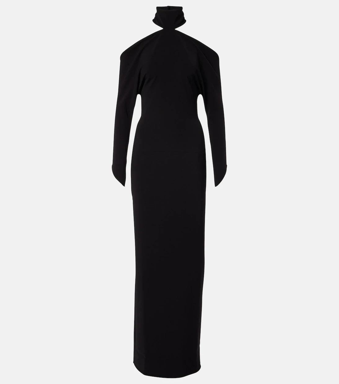 Courrèges - Circle open-back high-neck gown