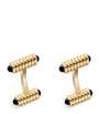 Cartier Yellow Gold and Onyx Spring Cufflinks