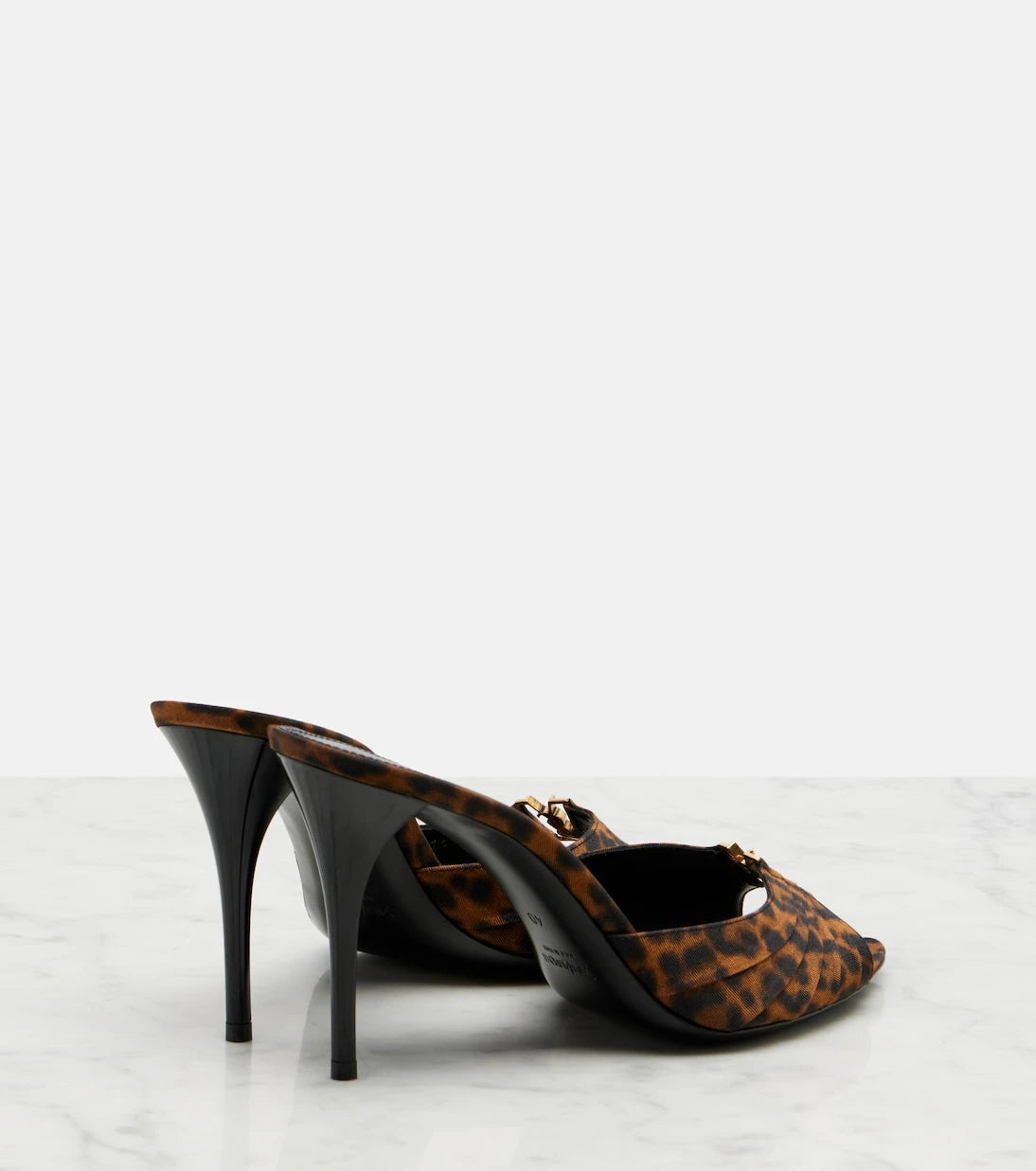 Saint Laurent - Babylone Cassandre grosgrain mules