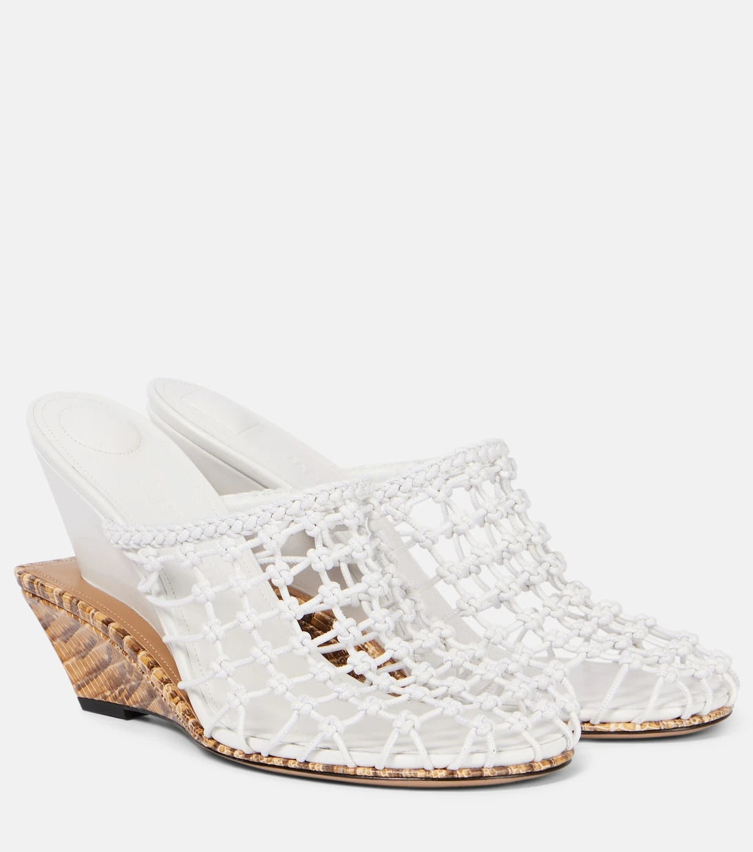 Jacquemus - Double 110 woven leather wedge mules