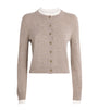 Sandro Paris Brown Wool-Cashmere Cardigan