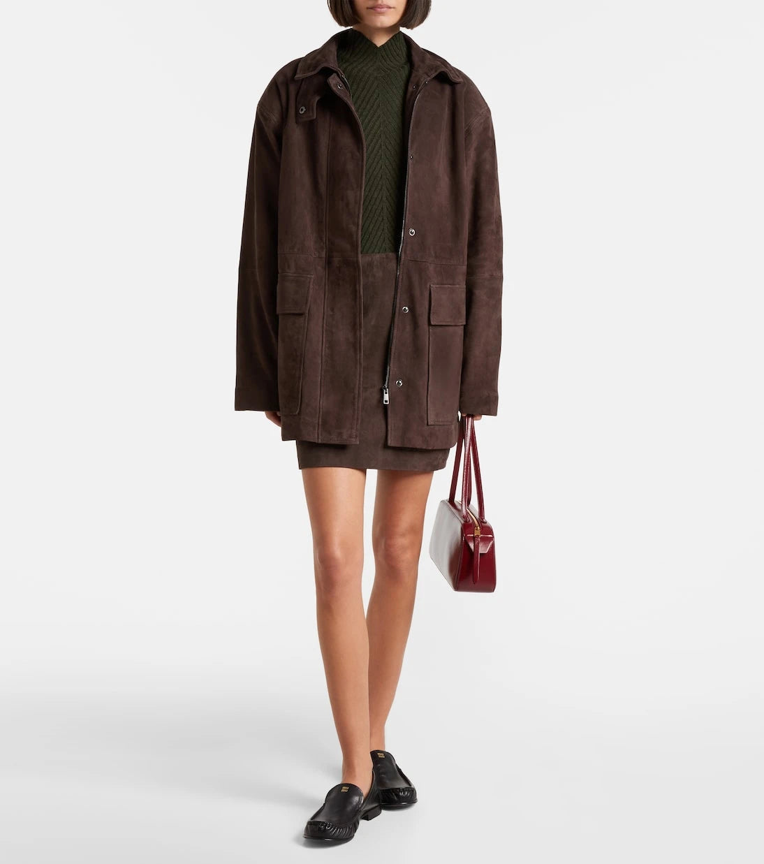 Rotate - Oversized suede jacket