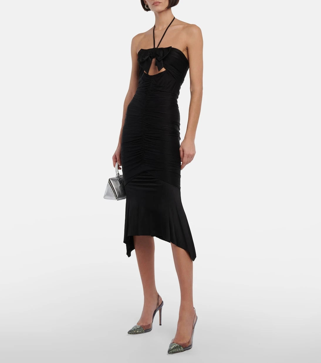 Alexandre Vauthier - Halterneck jersey midi dress