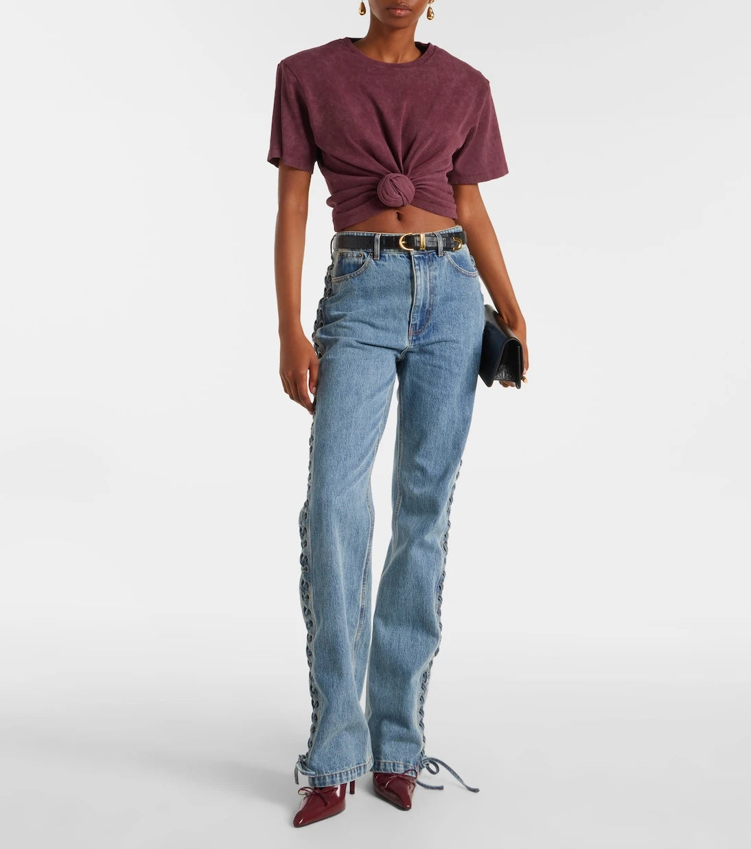 Rotate - Laced straight jeans