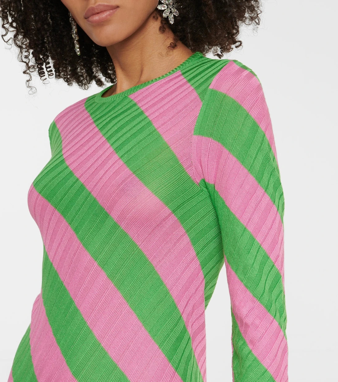 Petar Petrov - Adon silk ribbed-knit midi dress