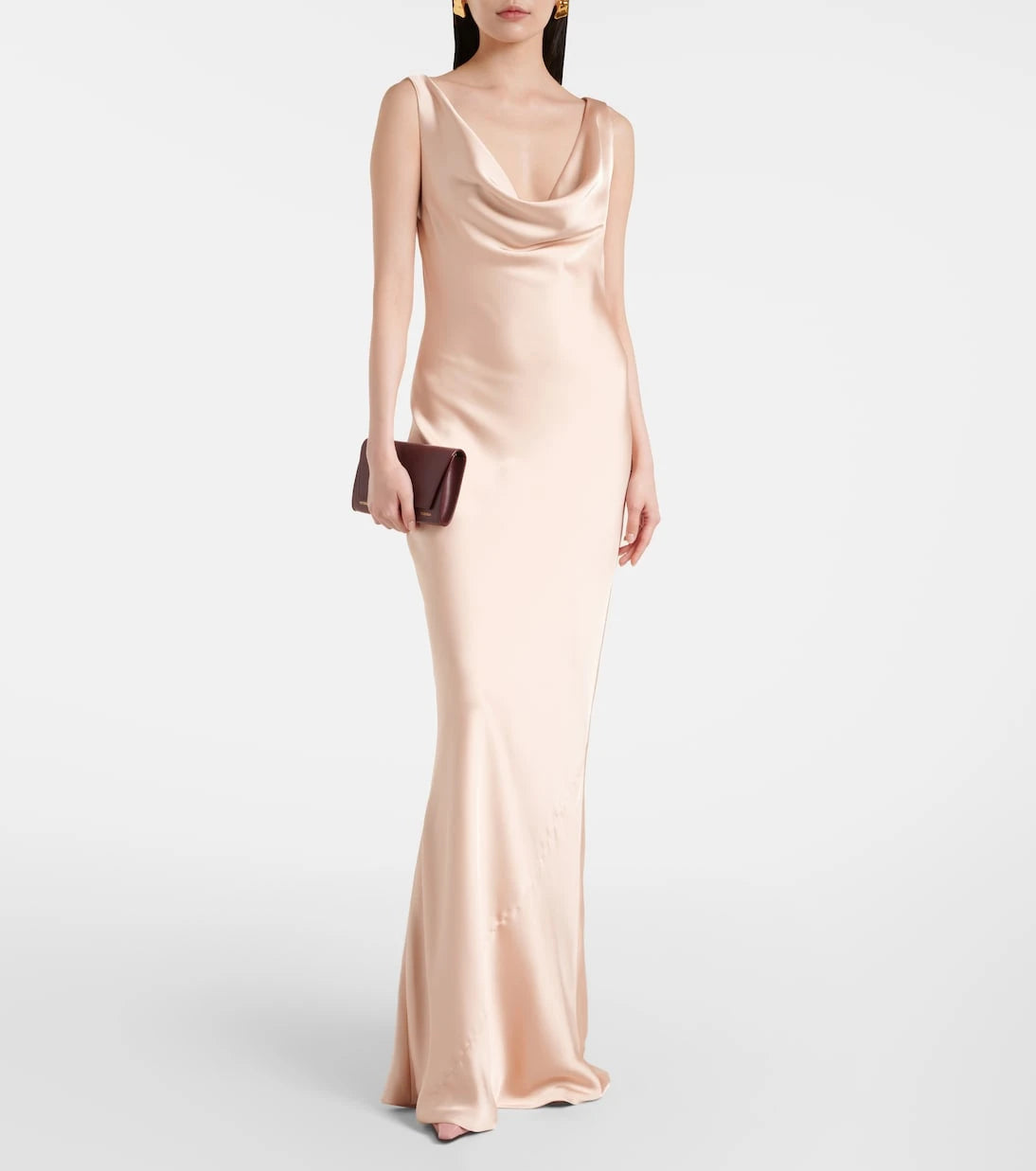 Norma Kamali - Draped satin gown