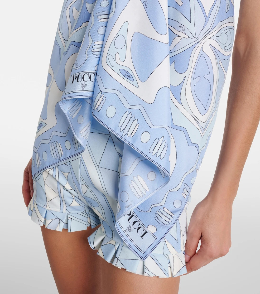 Pucci - Angoli silk twill top