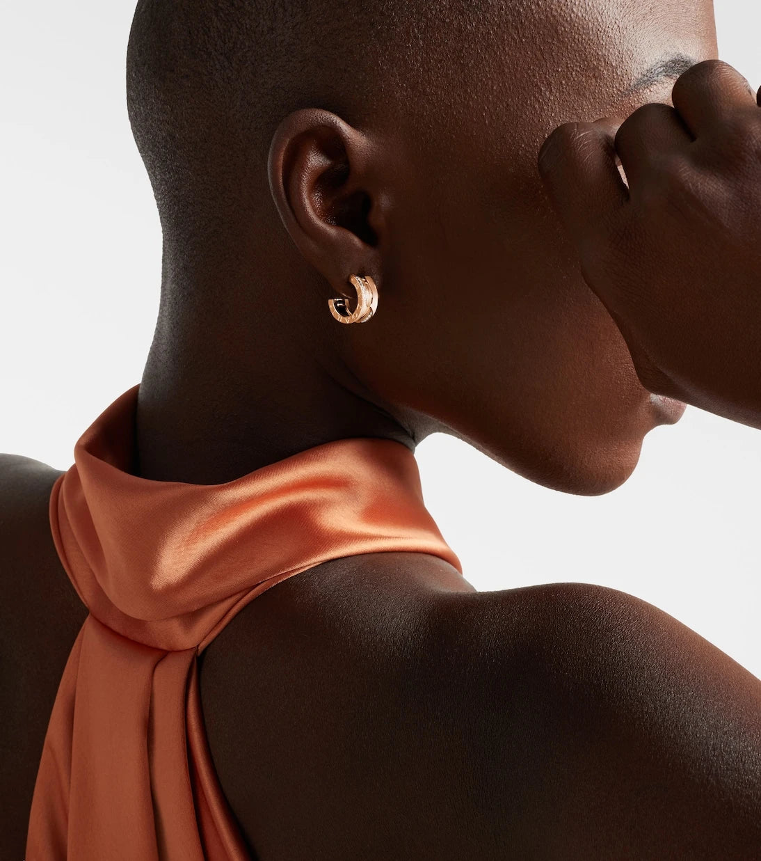 Bvlgari - B.zero1 18kt rose gold earrings with diamonds