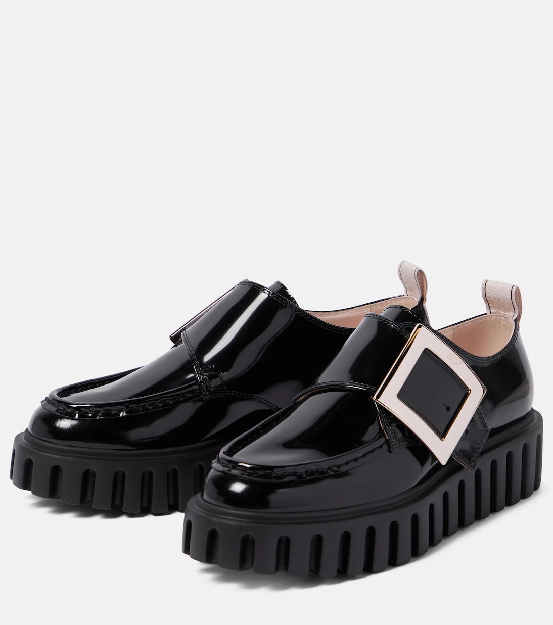 Roger Vivier - حذاء لوفرز "فيف جو-ثيك" بكعب بلاتفورم من الجلد اللامع