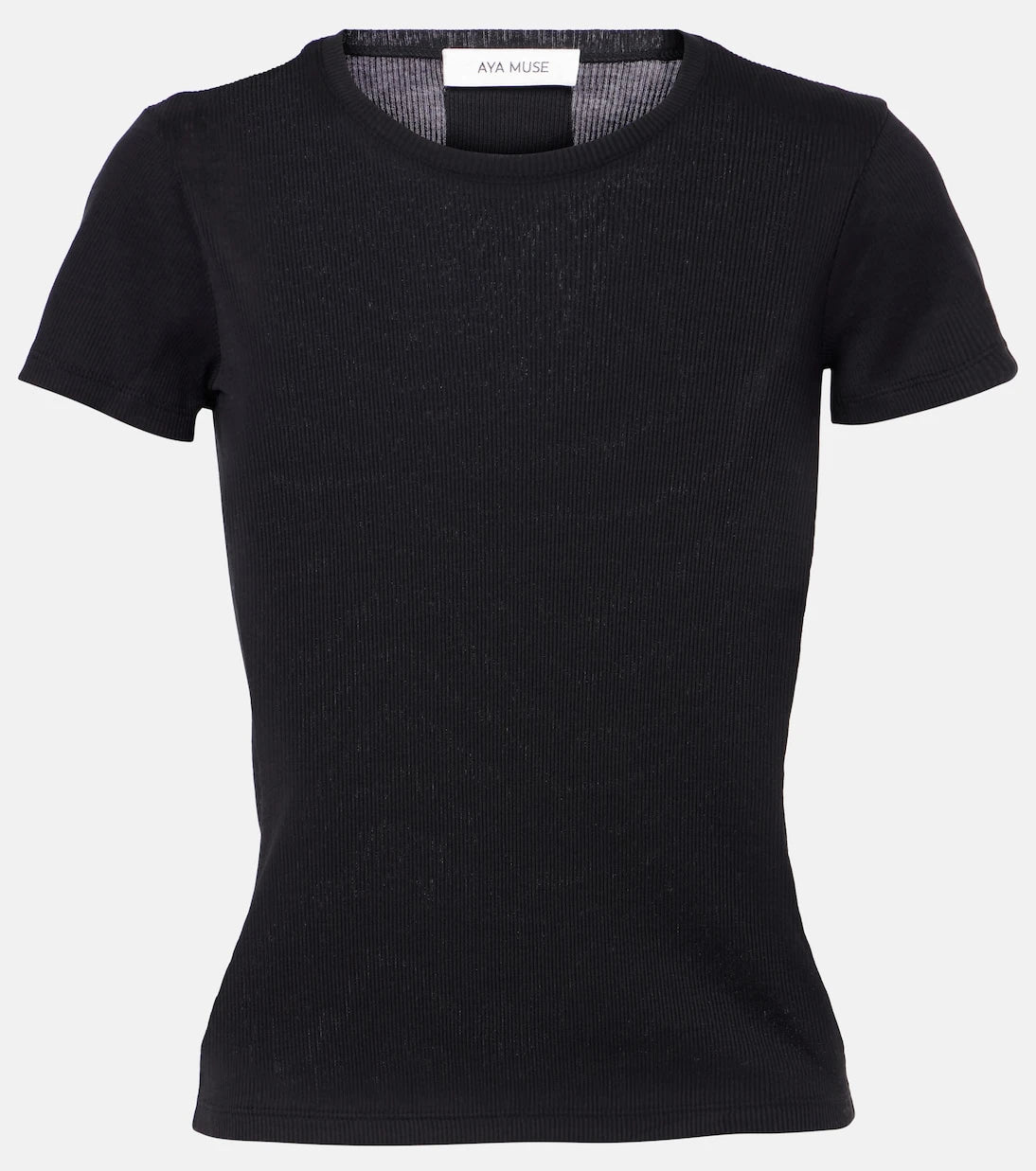 Aya Muse - Ribbed-knit cotton T-shirt