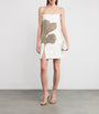 Costarellos Ivory Appliqué-Detail Strapless Kassia Mini Dress
