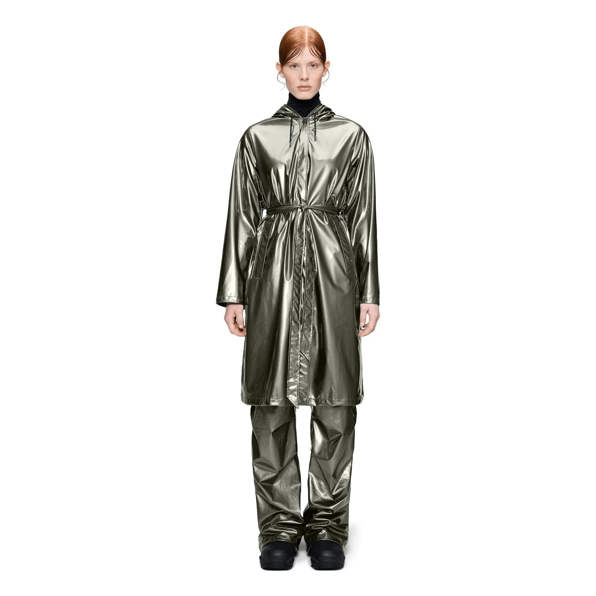 Rains - A-Line W3 Long Jacket | Charcoal grey