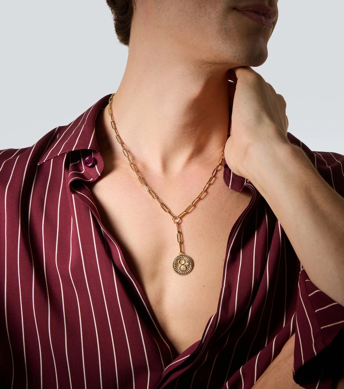 FoundRae - Karma 18kt gold chain necklace with diamond