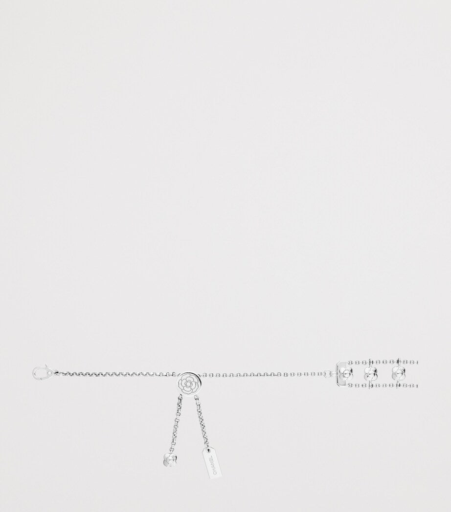 CHANEL White Gold and Diamond Bouton de Camélia Supple Choker