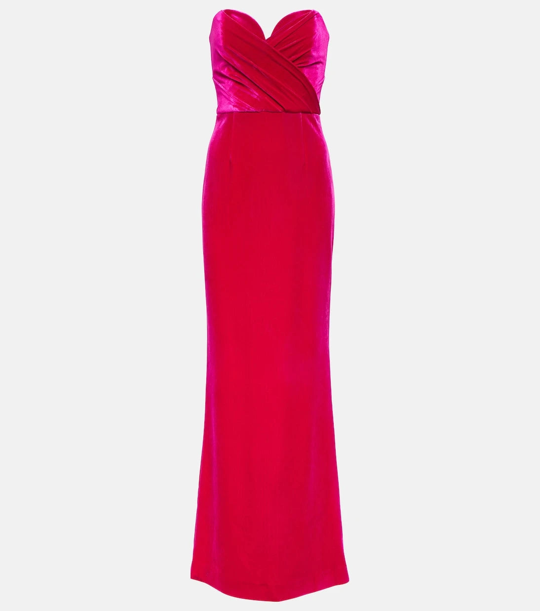 Rebecca Vallance - Bernadette strapless velvet gown