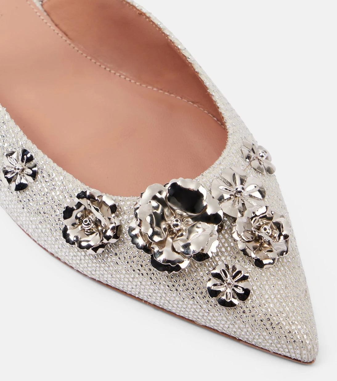 Aquazzura - حذاء باليه Bloom مزين