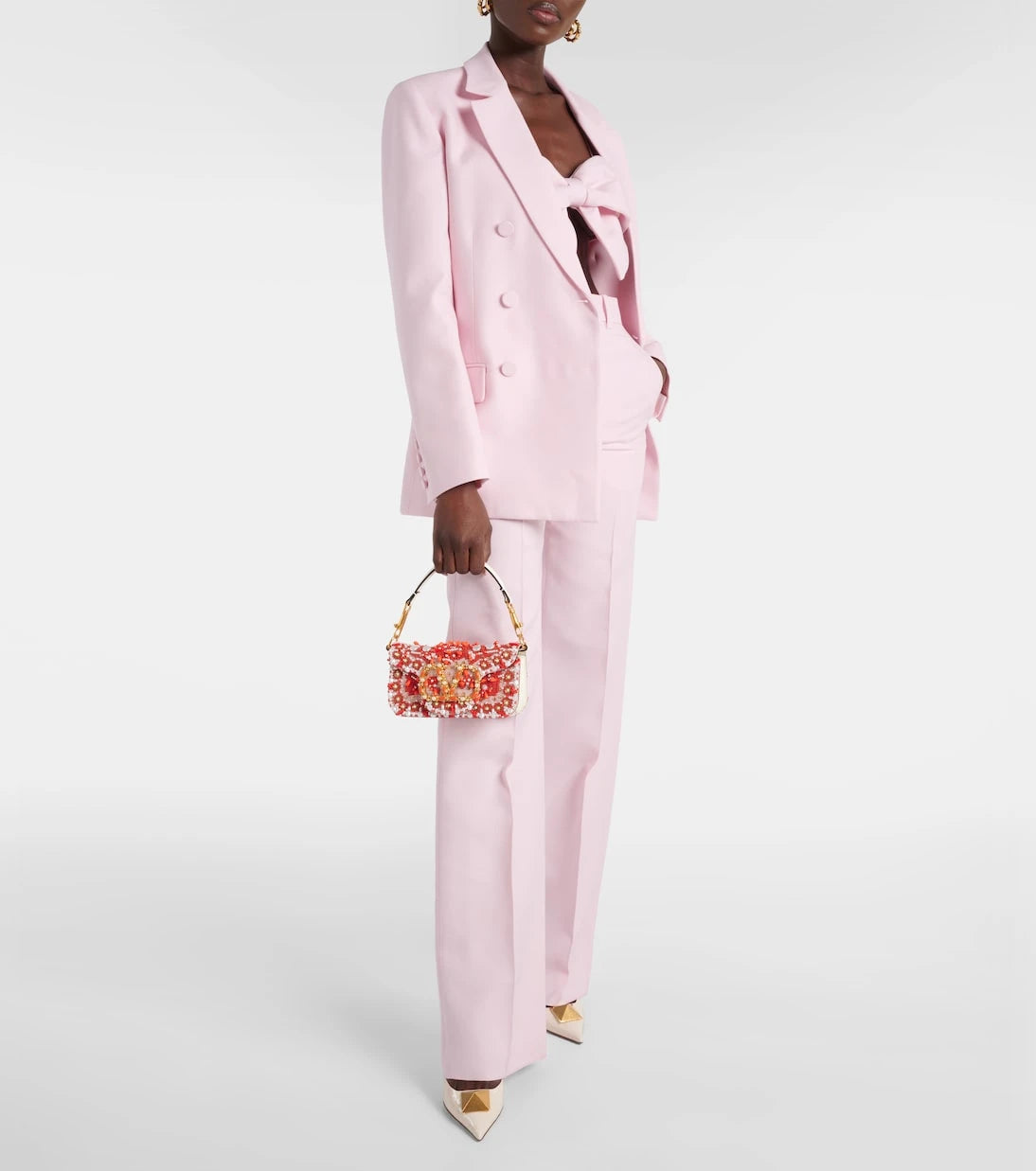 Valentino - Double-breasted wool and silk blazer