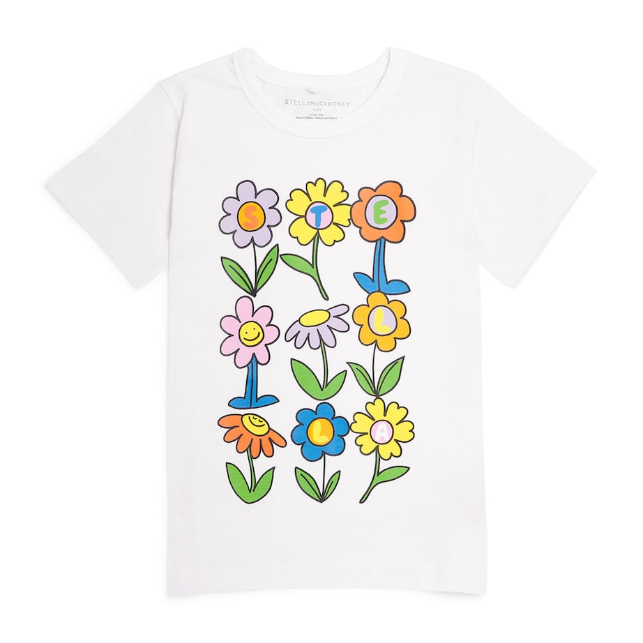 Stella McCartney Kids Cotton Flower Graphic T-Shirt (3-14+ Years)