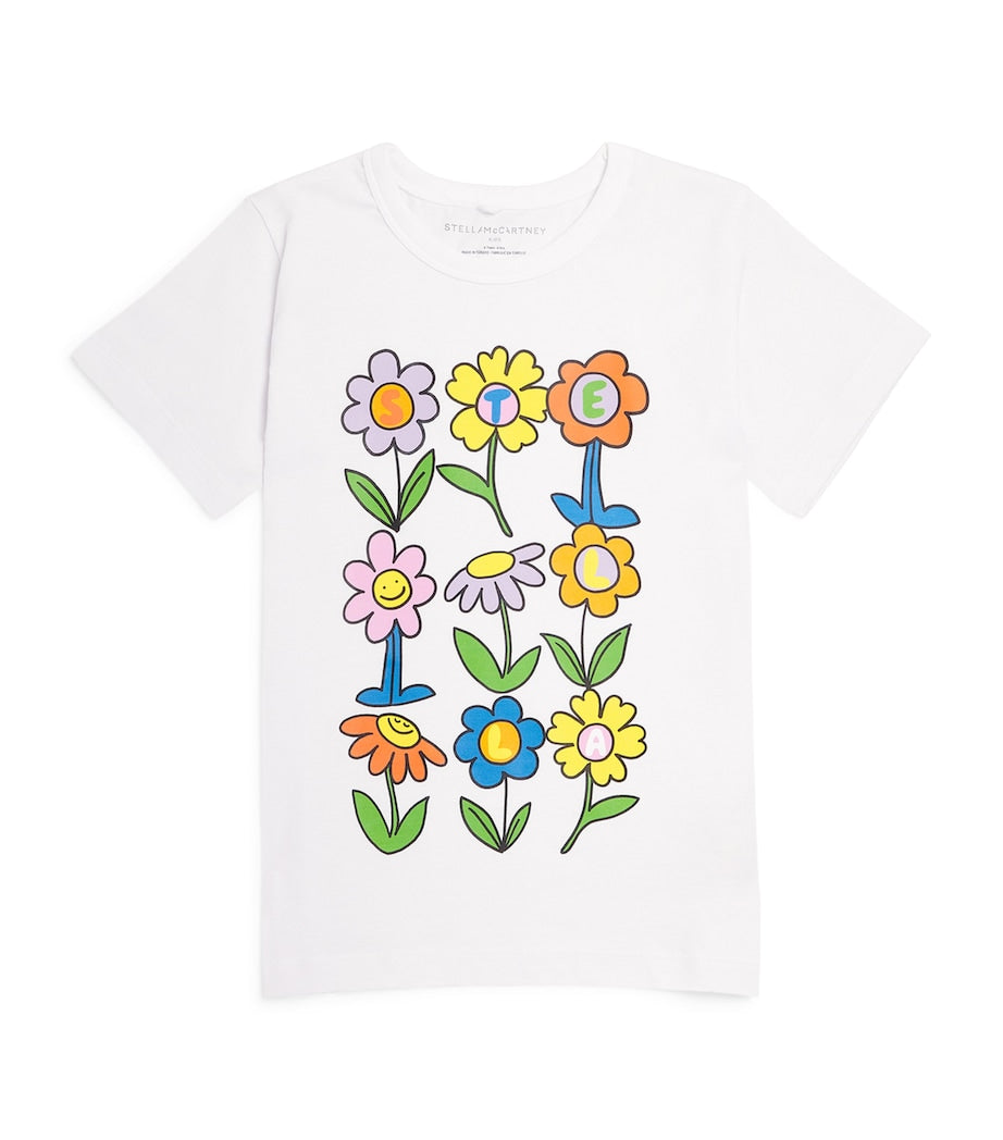 Stella McCartney Kids Cotton Flower Graphic T-Shirt (3-14+ Years)