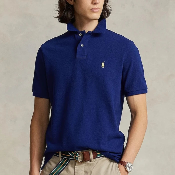 Памучна тениска с яка Polo Ralph Lauren