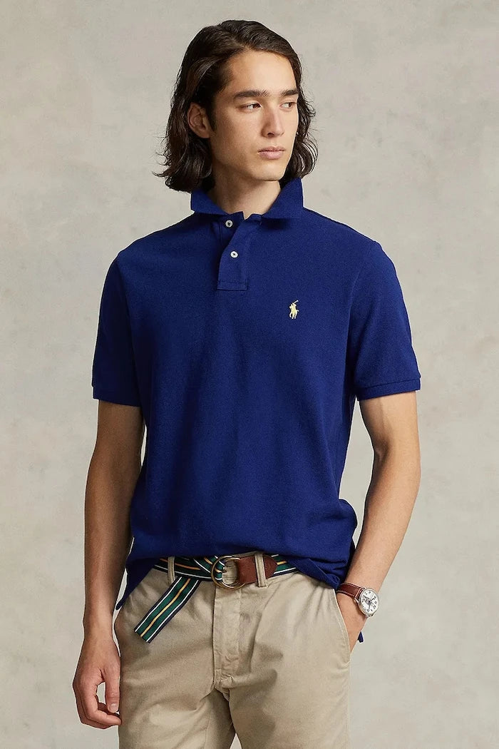 Памучна тениска с яка Polo Ralph Lauren