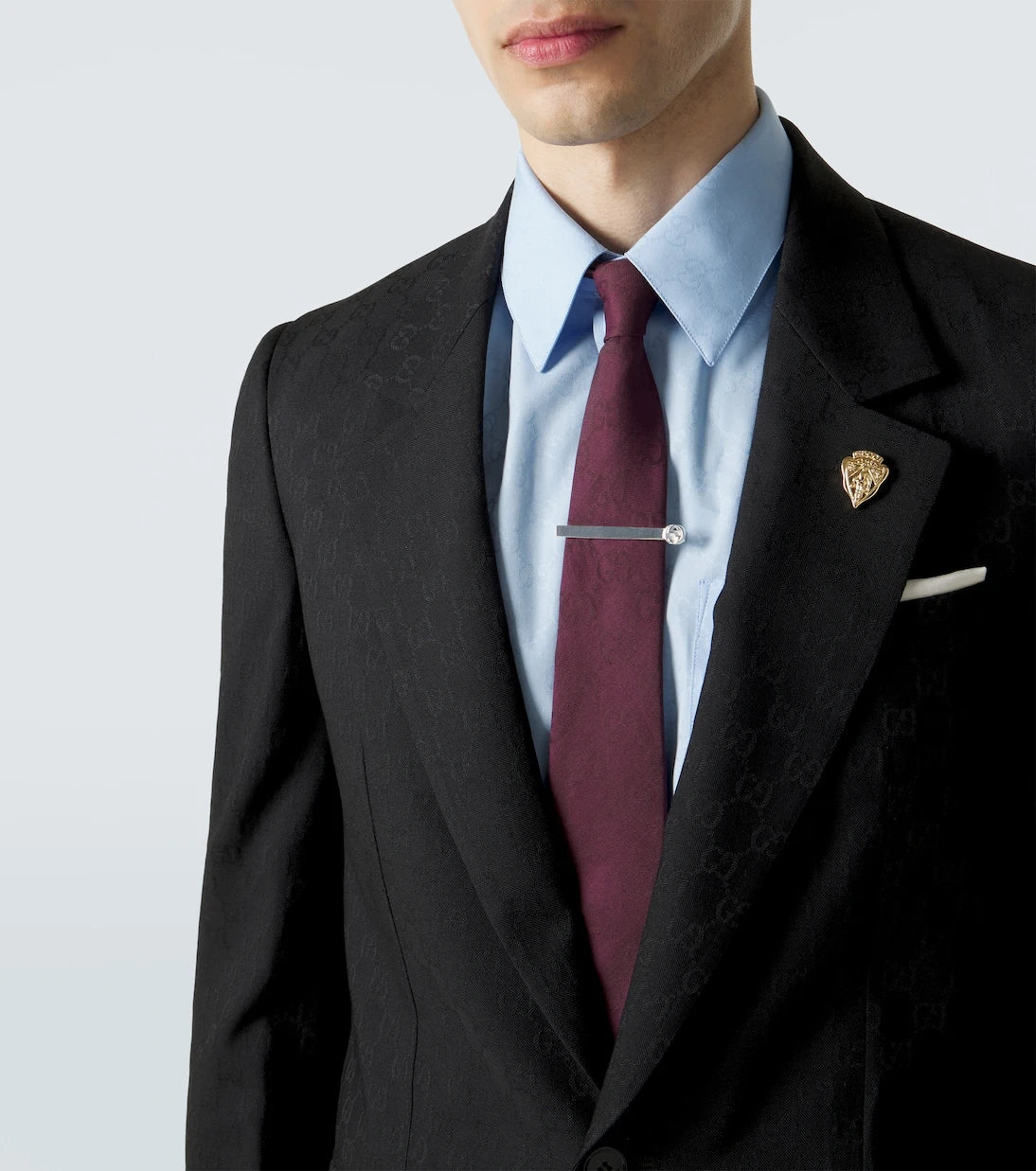Gucci - GG cotton and silk jacquard tie