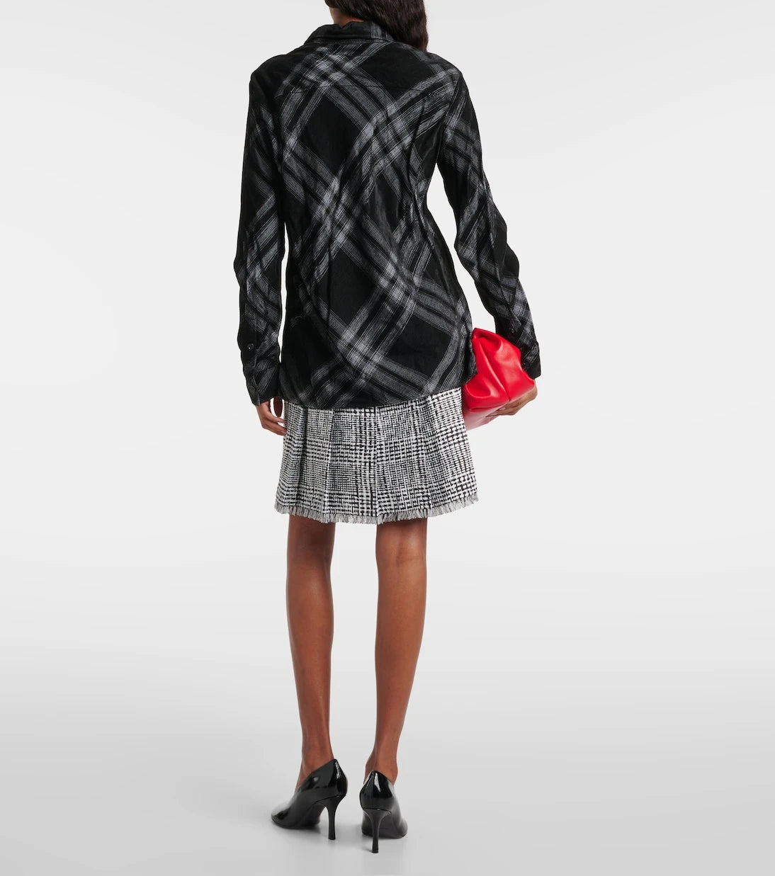 Burberry - Burberry Check velvet shirt
