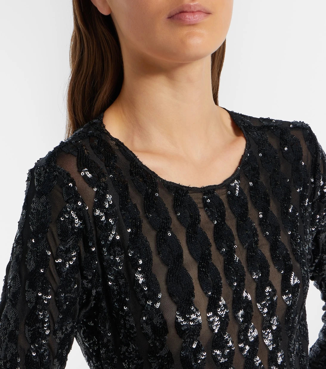Polo Ralph Lauren - Sequined mesh and jersey bodysuit