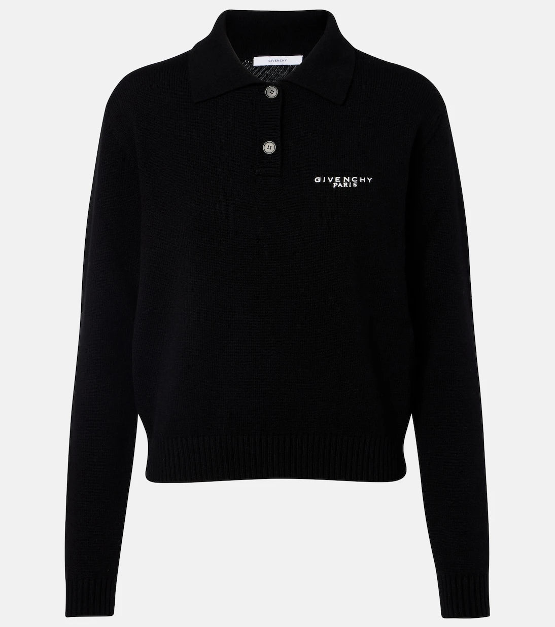 Givenchy - Logo wool and cashmere polo sweater